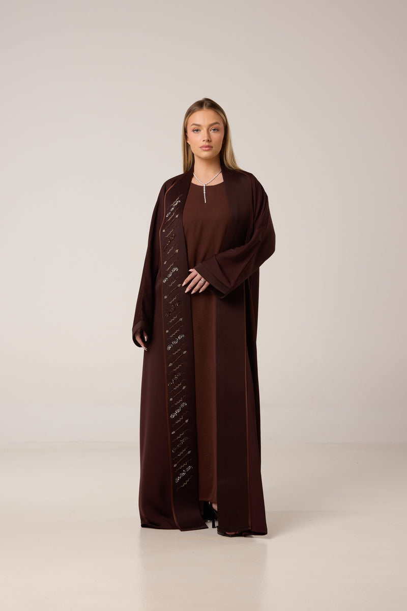 abaya en chocolat