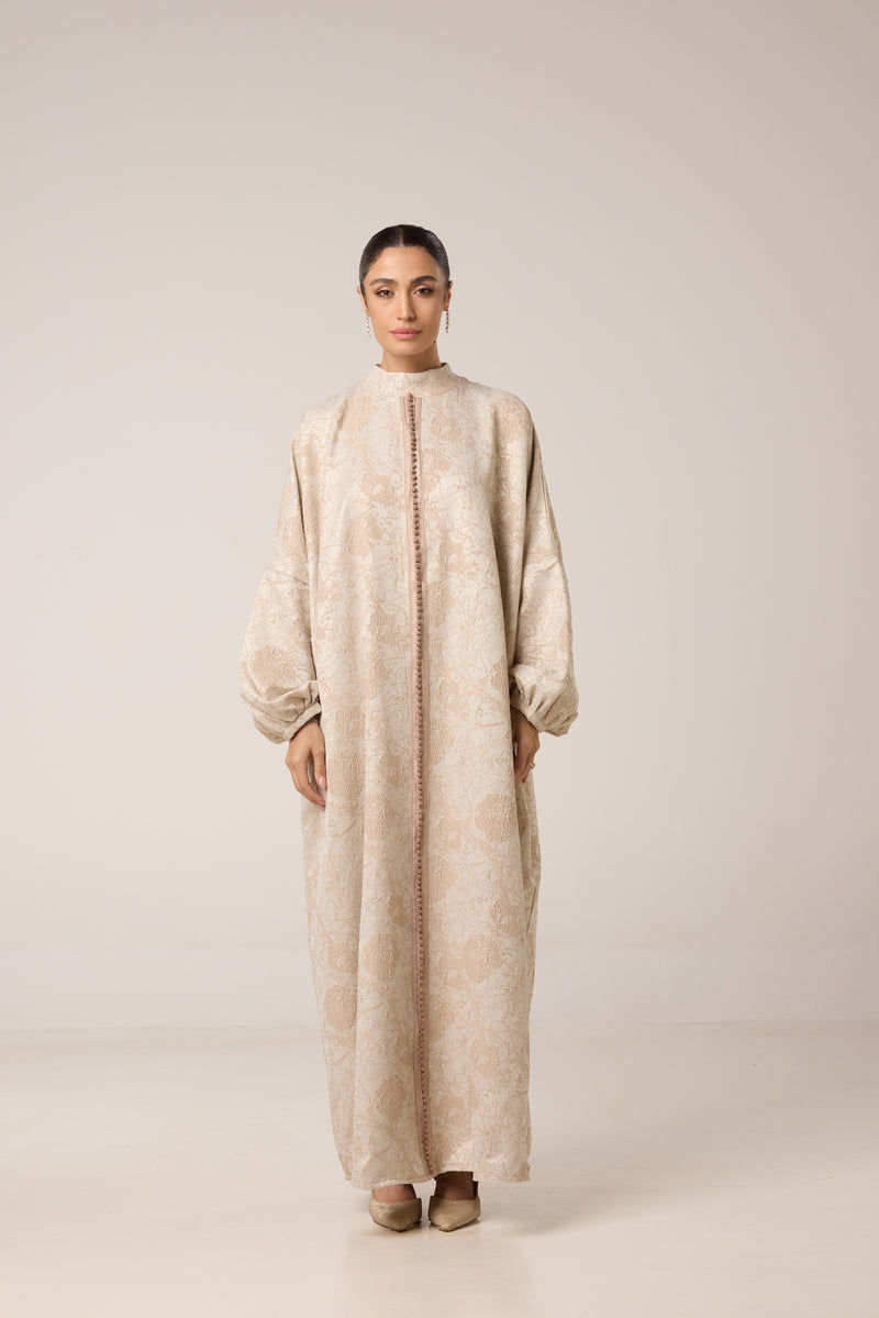 Abaya brocart marocain