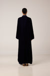 abaya en velours bleu