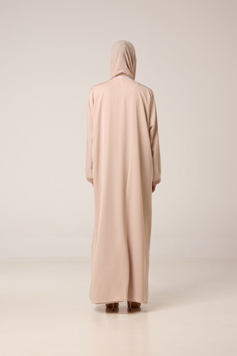 abaya nude perlée