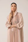 abaya nude perlée