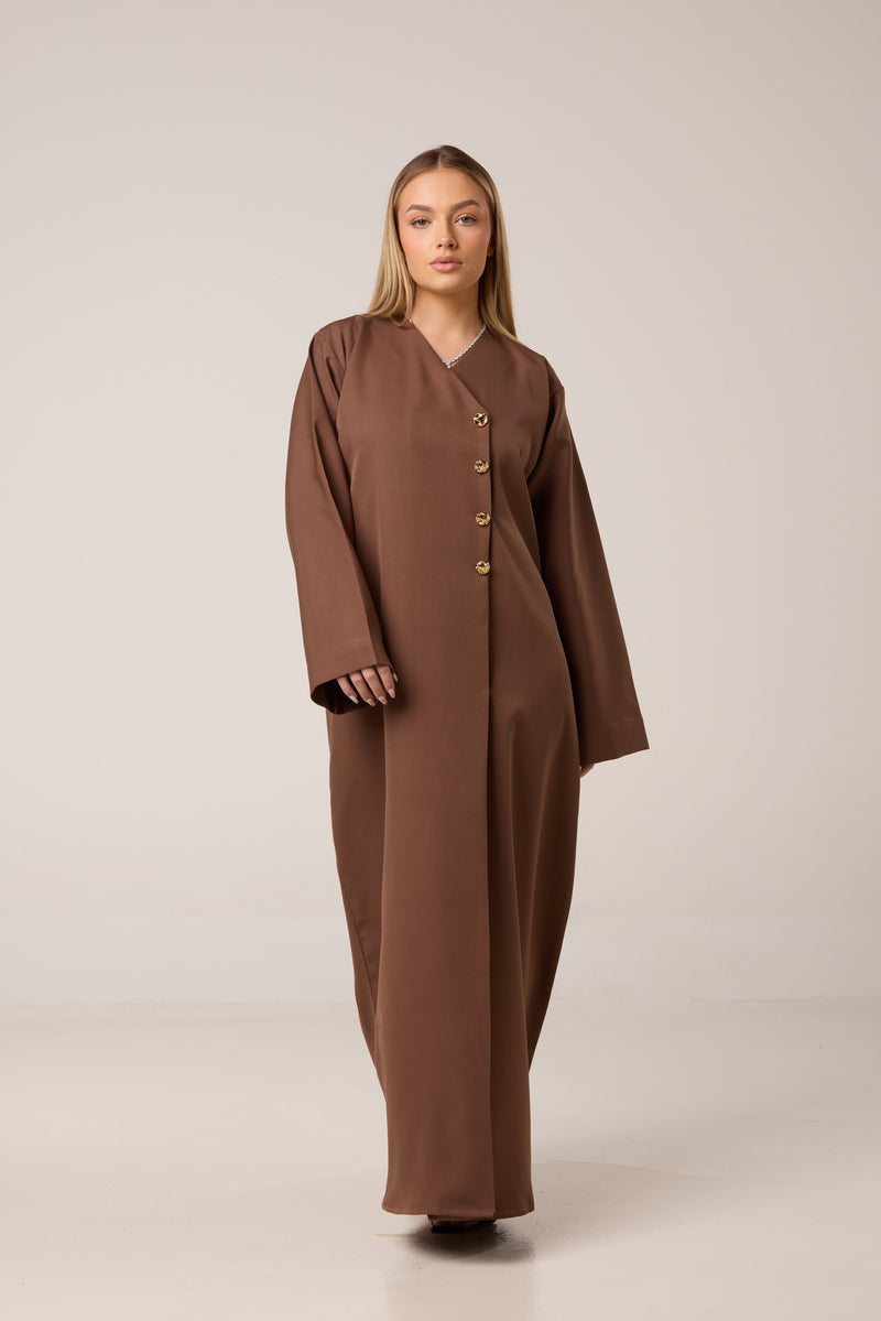 abaya chic couleur moka 