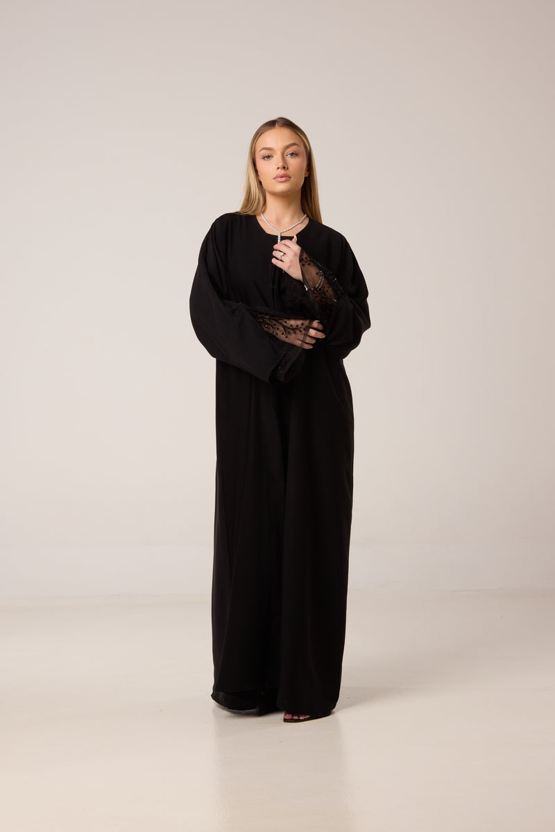 Abaya manches en tulle