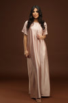Robe en satin rose